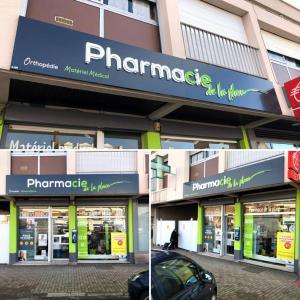 Enseigne lumineuse Pharmacie de la Place - Sin le Noble