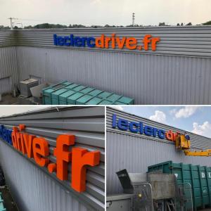 Enseigne Lumineuse E.LECLERC DRIVE Douai