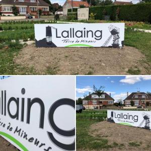 Totem lumineux Terre de Mineurs - Mairie de Lallaing